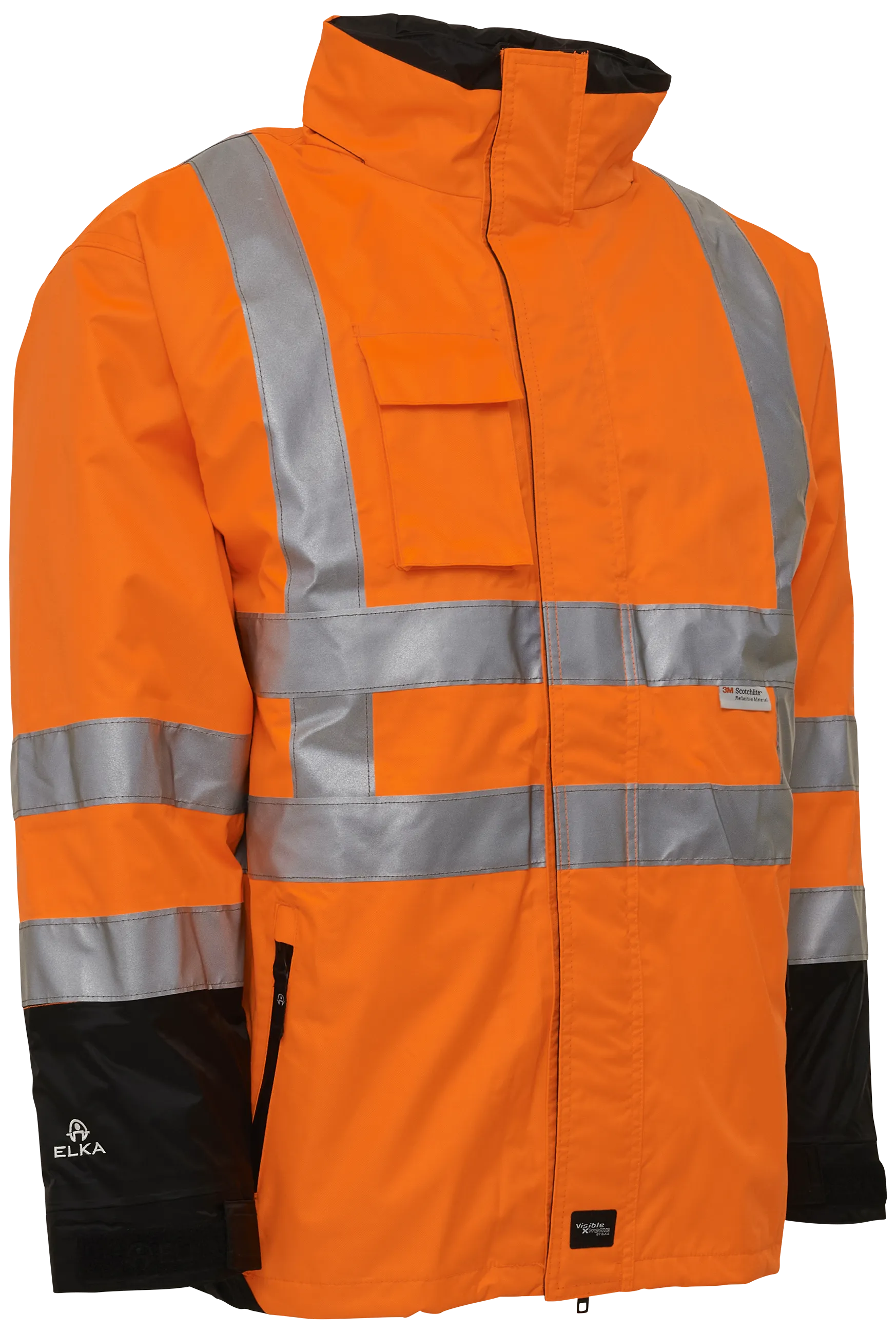 Synlighets arbeidsjakke 2-i-1 086100R oransje/svart str. M
