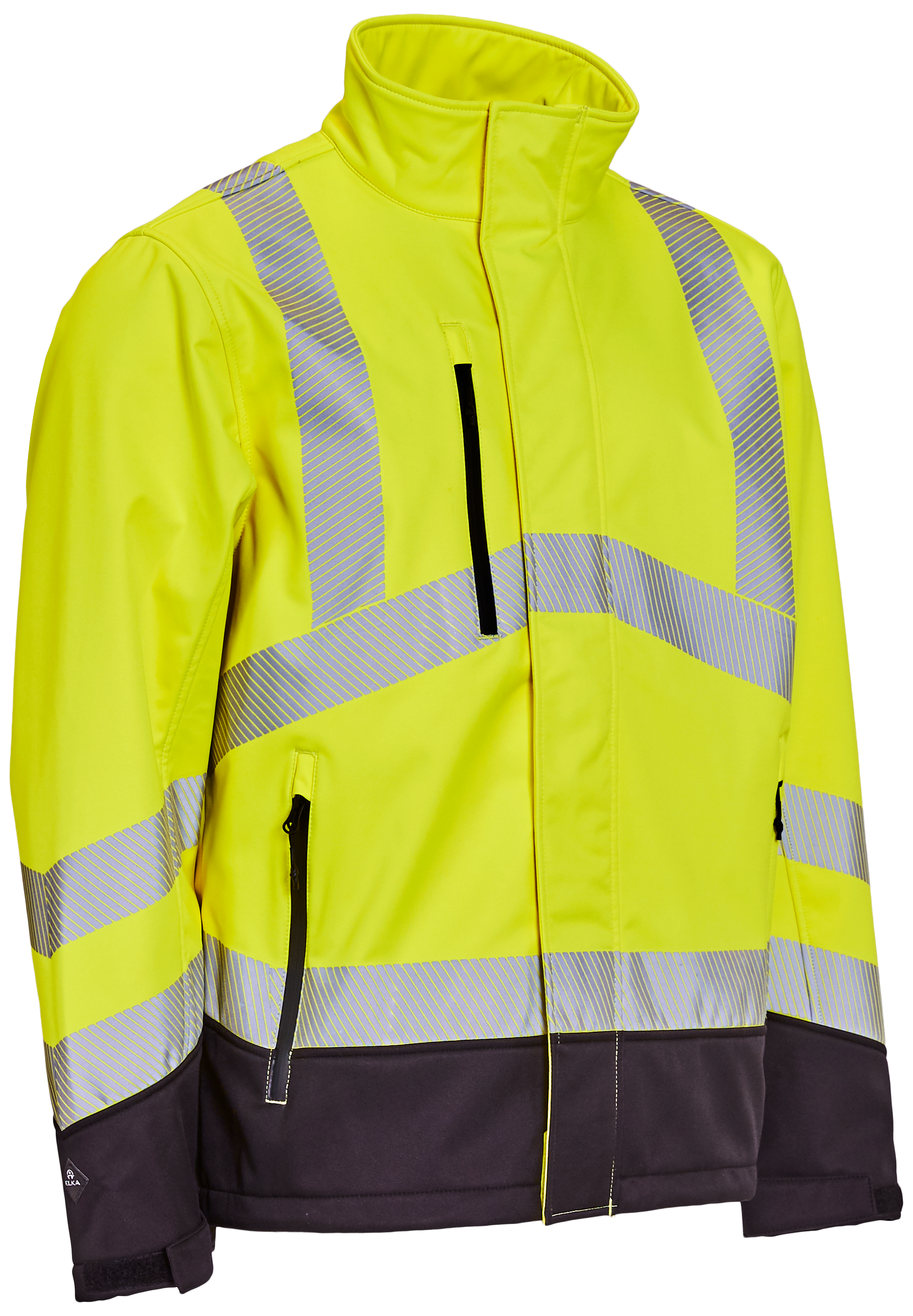 Synlighets softshelljakke 116505R gul/svart str. 2XL