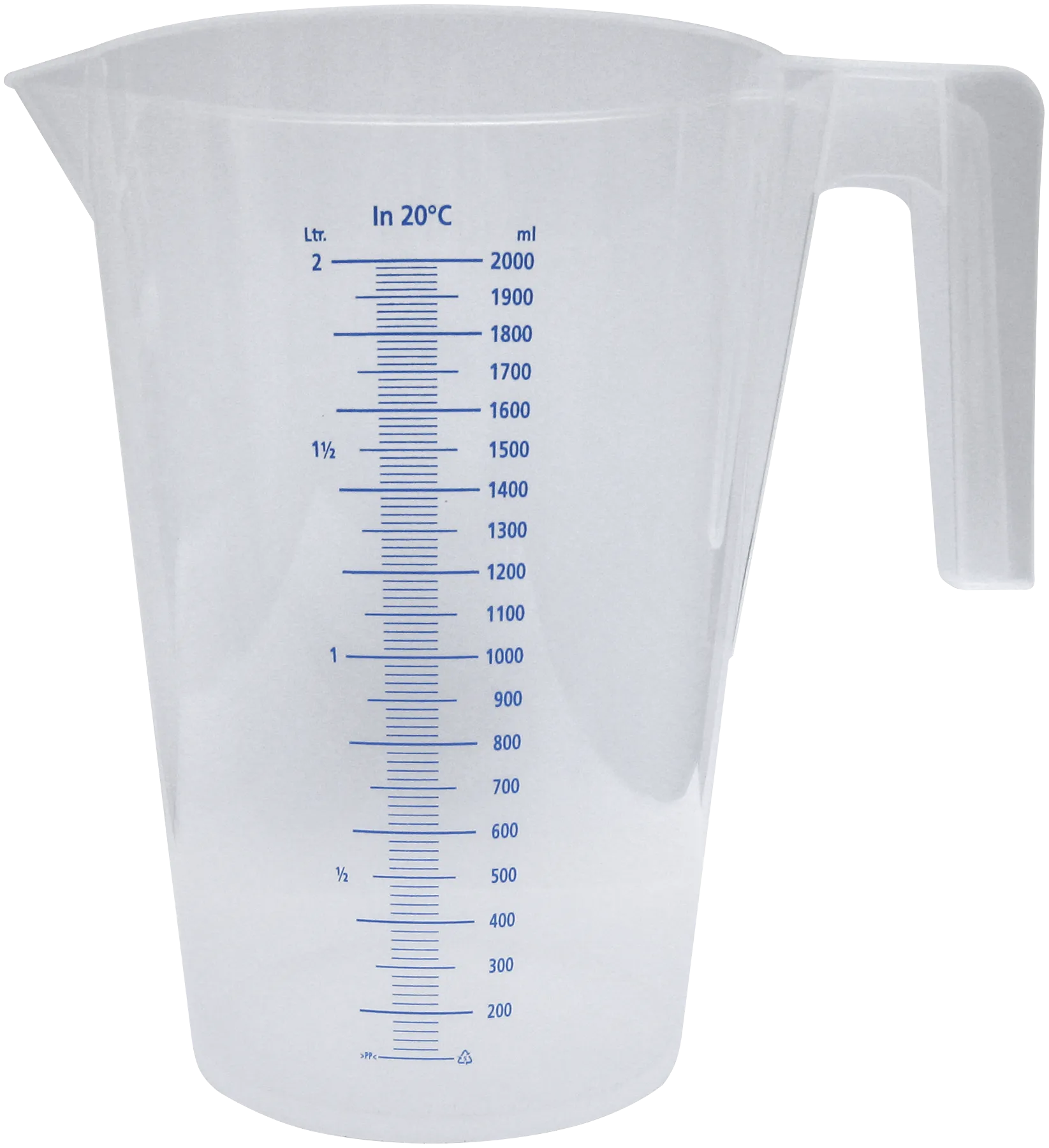 Målebæger transparent 0,5 L
