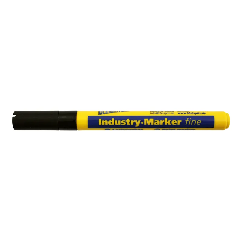 Industrimerker 1-2 mm SVART rund spiss (modell 0990)