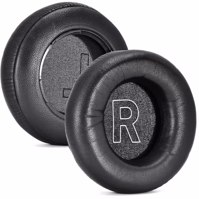 Svarte øreputer i lammeskinn for B&O Beoplay H9 3. generasjon - 2-pakning