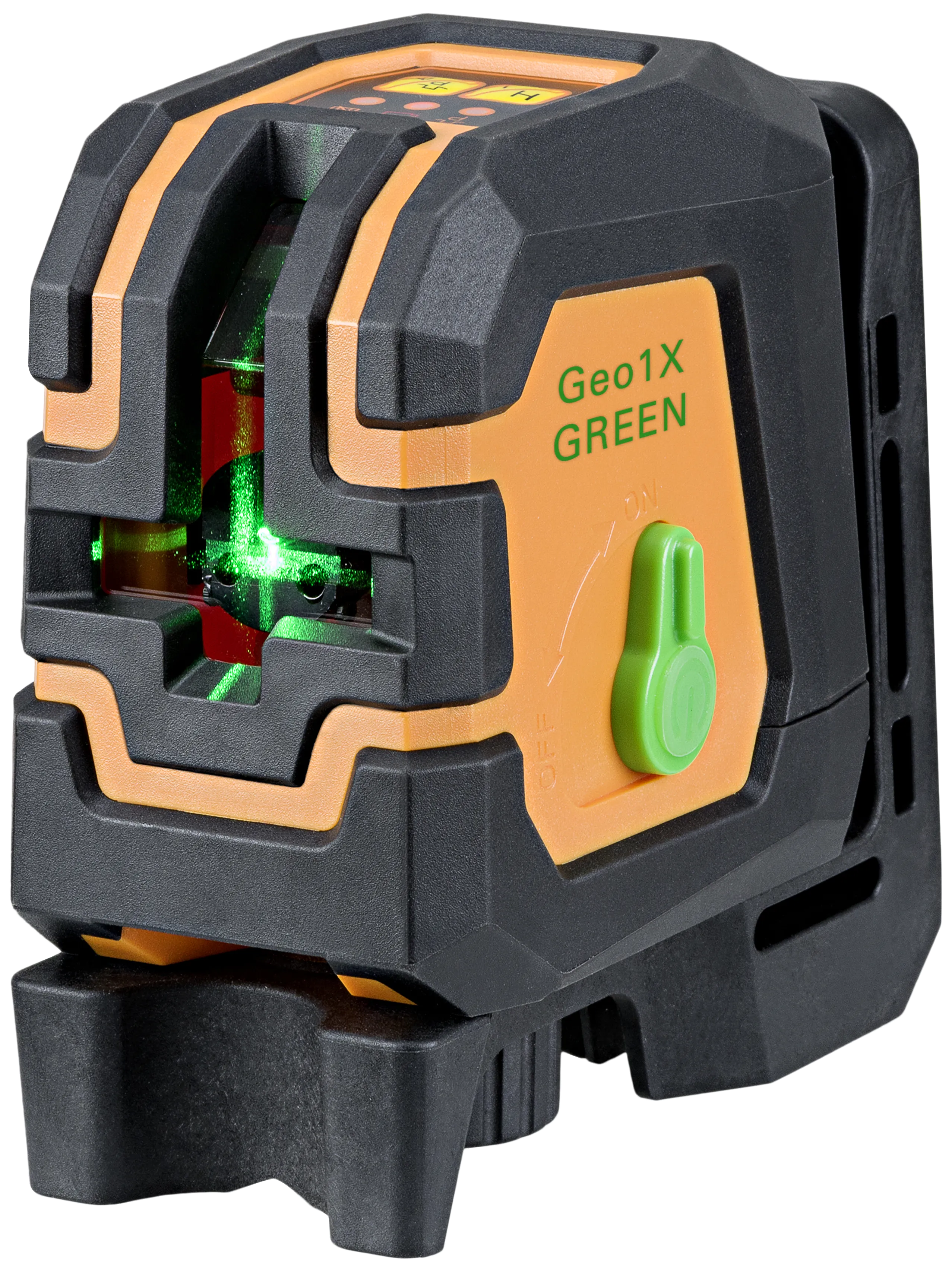 Geo1X krysslaser med grønn laserstråle