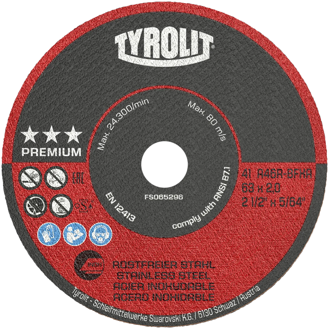 Kutteskive Premium 41F ø63×1,6×10 A46R-BFXA