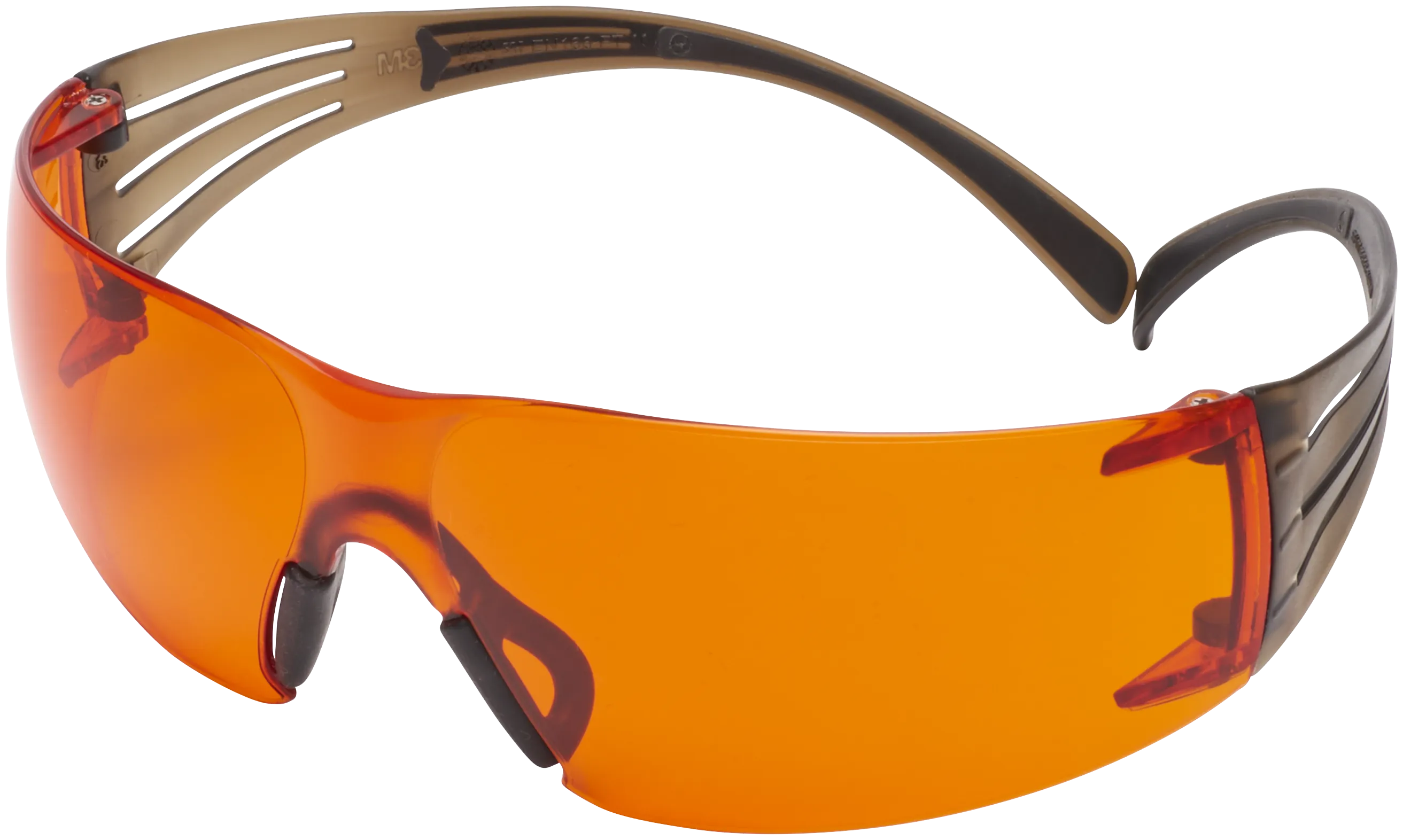 Sec.Fit 400 brille svart/brun antidugg oransje glass