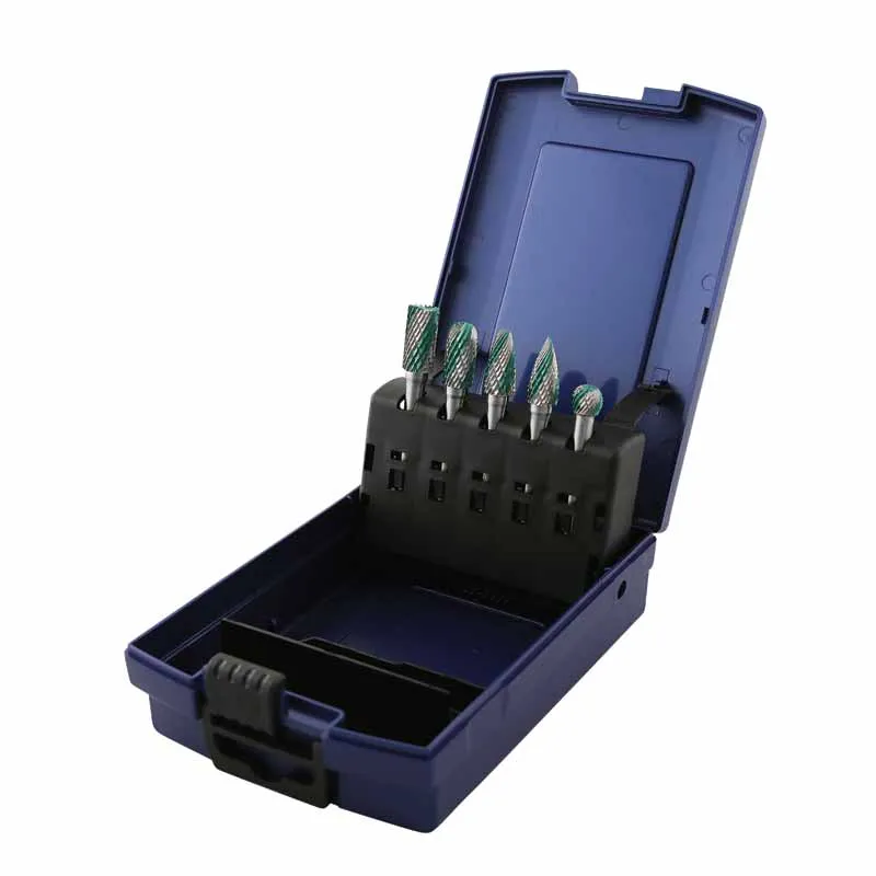 Fresespor HM Ø10 mm i sett med 5 stk (Form B, C, D, F, G)