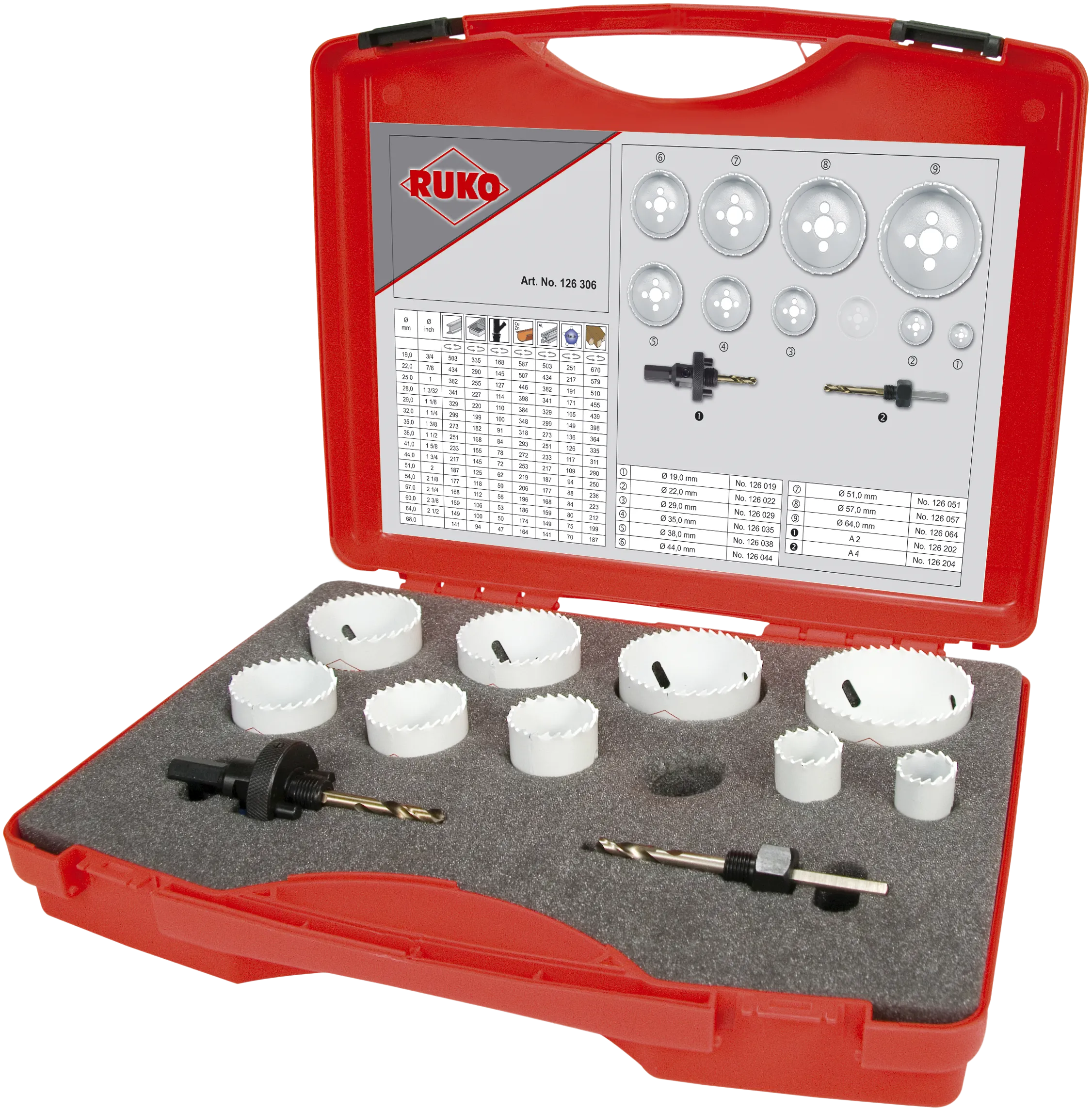 Hullsagsett HSS Co8 PK2 9-64 mm
