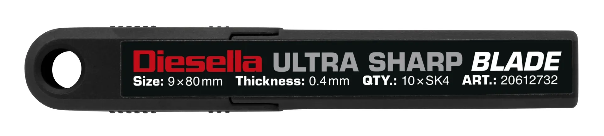 Knivblader 9 mm x 0,4 mm Ultra Sharp SK4 (10 stk pakning)