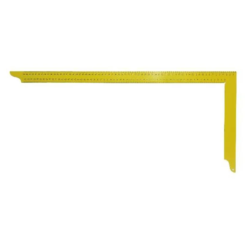 Snekker­vinkel 700×300×35mm, gul med dobbel skala
