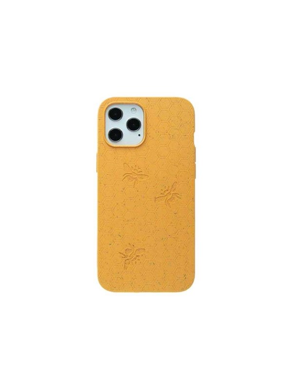 Pela Eco-friendly iPhone 12 Pro Max case with engraved honeybee motif