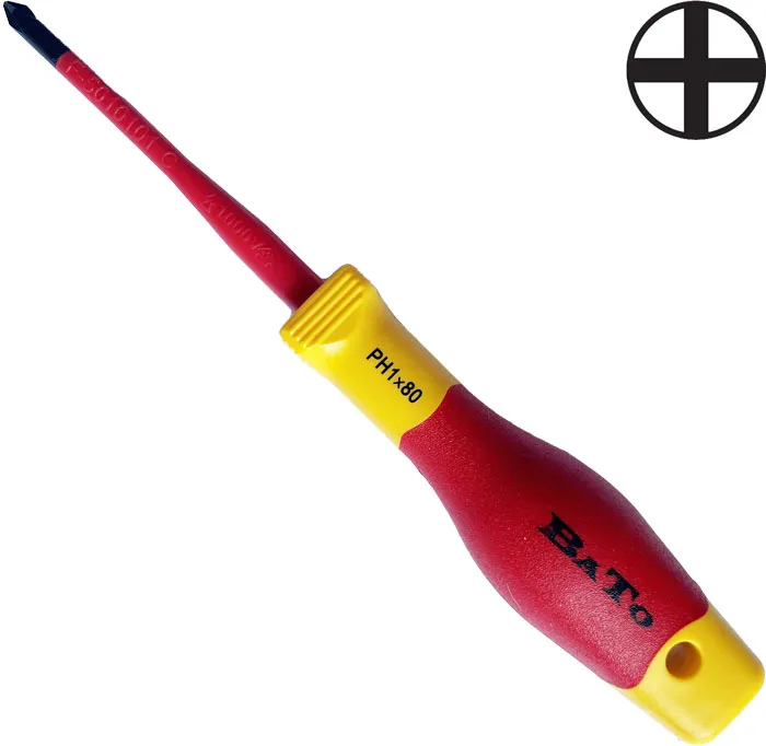 BATO Skrutrekker 1000V. PH1 slim x 80mm.