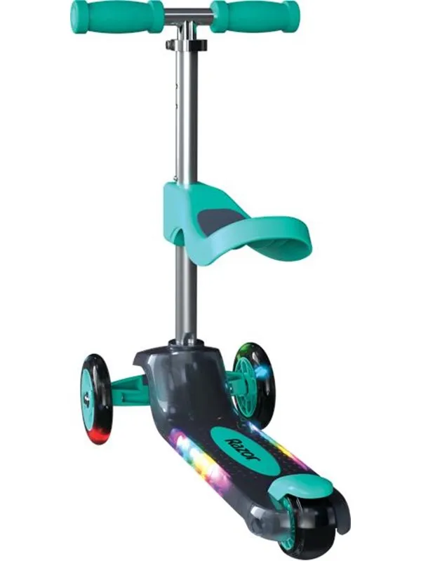 Razor Rollie DLX 2-in-1 convertible with light up function - Teal
