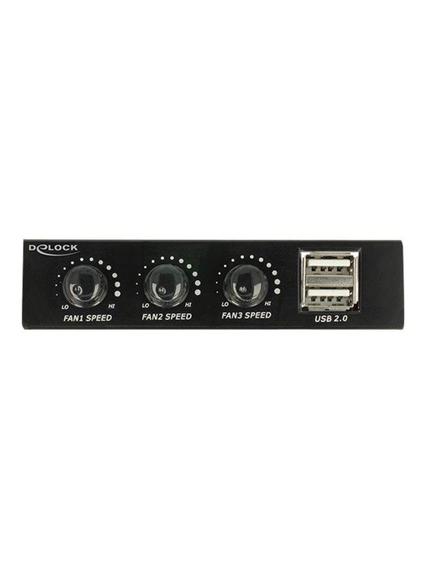 DeLOCK 3.5" Front Panel > 2 x USB 2.0 and Fan Control