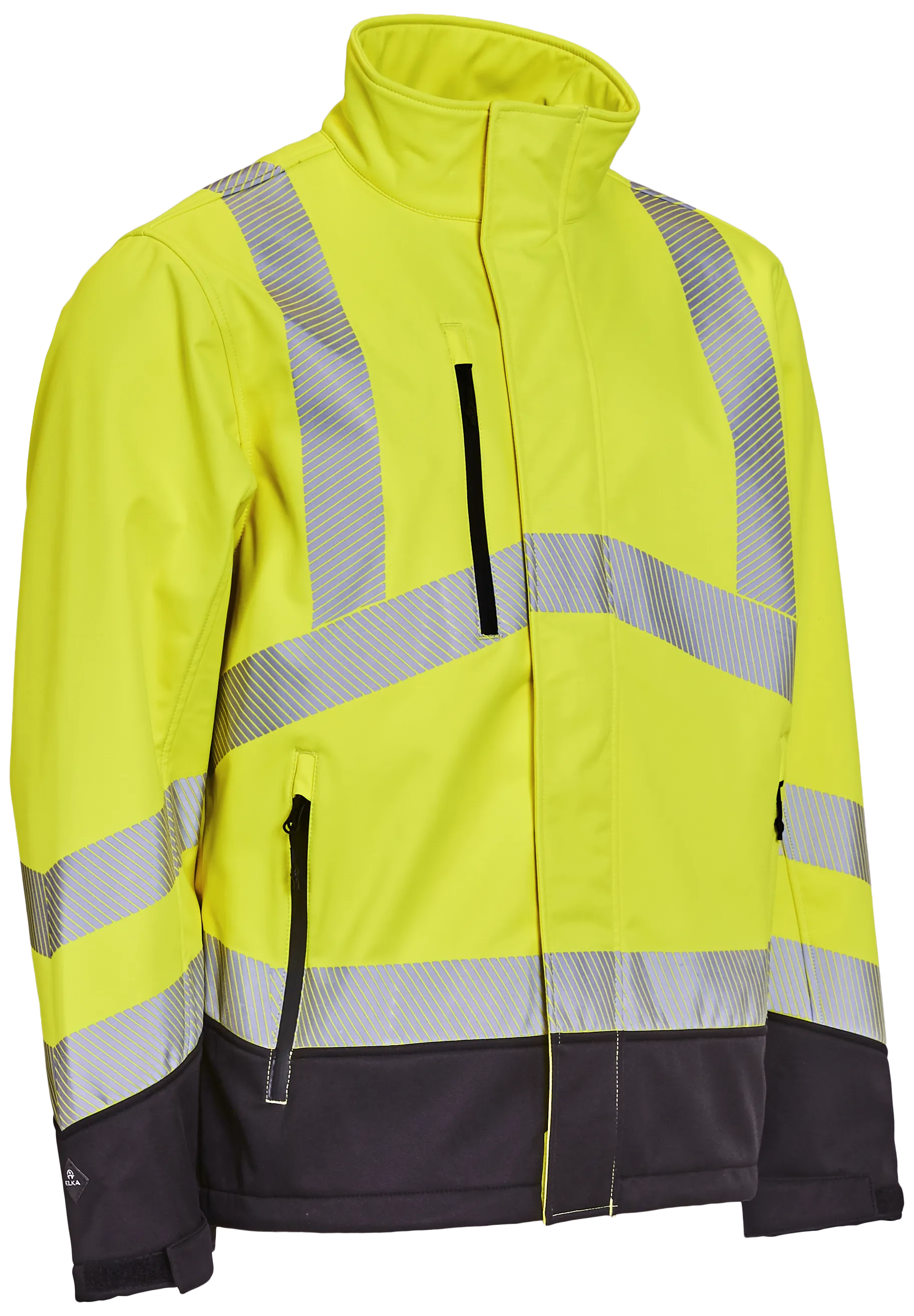 Synlighets softshelljakke 116505R gul/svart str. M