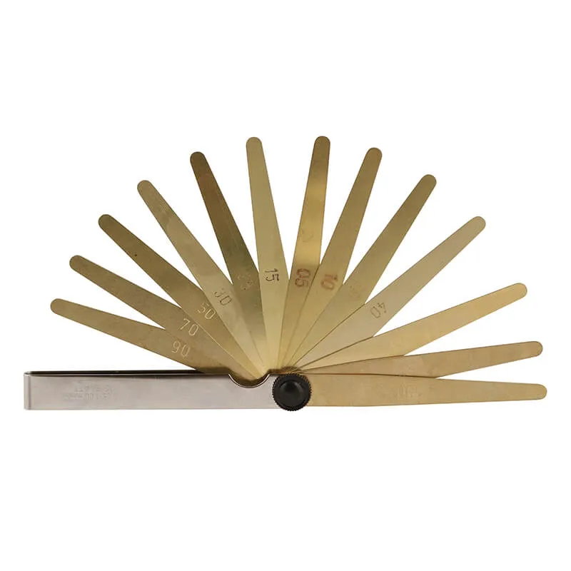 Måleblader messing 0,05-0,50 mm (13 blader) 100 mm (Antimagnetisk)