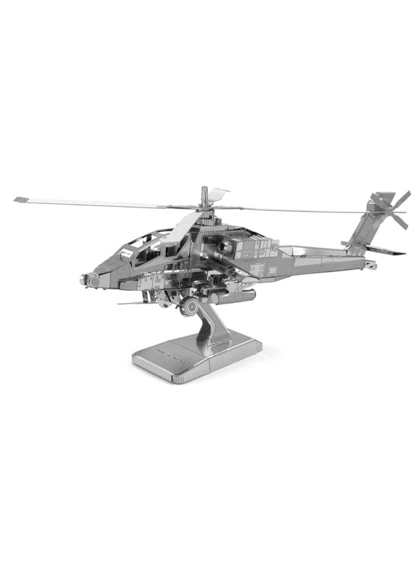 Eureka Metal Earth AH-64 Apache Silver Edition
