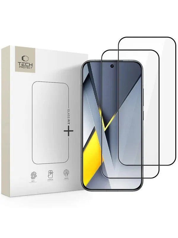 Tech-Protect Glass Fit+ 2-pack for Xiaomi Poco F8 Pro - Black