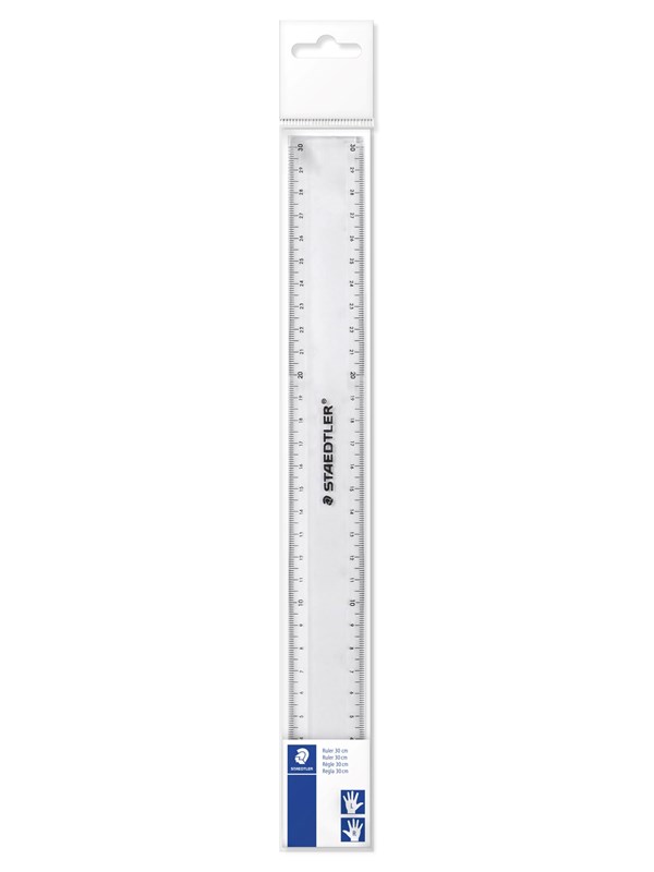 Staedtler Ruler 30cm plastic transparent 20pcs.