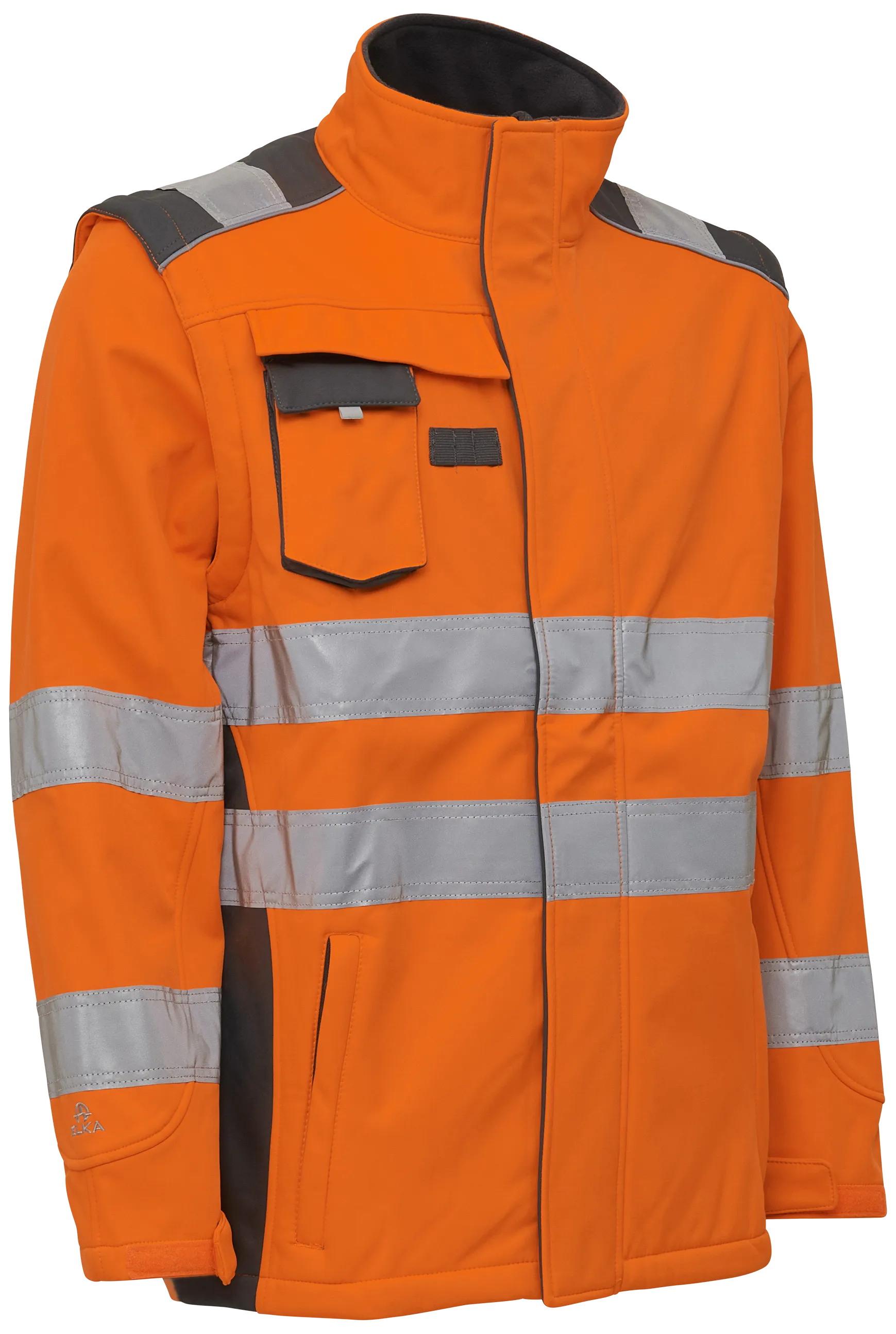 Synlighets softshelljakke 116504R oransje str./grå M