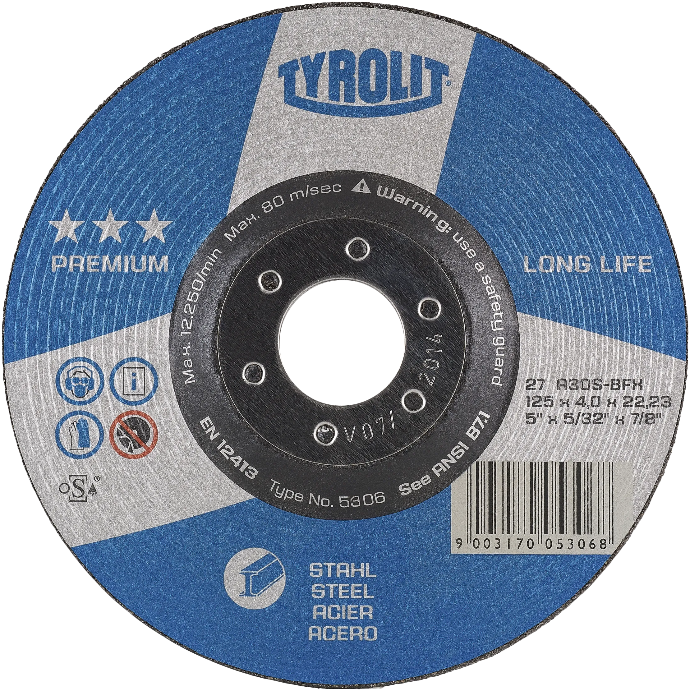 Skrubbskive Premium 27E Ø230×4 A30S-BFX