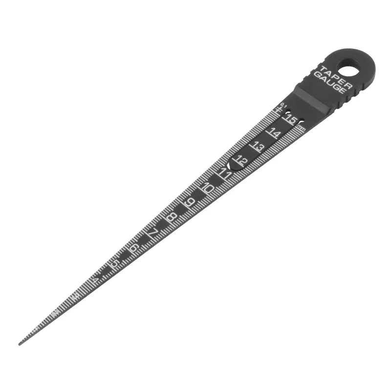 Målekile 0-15 mm i sort plast (polykarbonat)