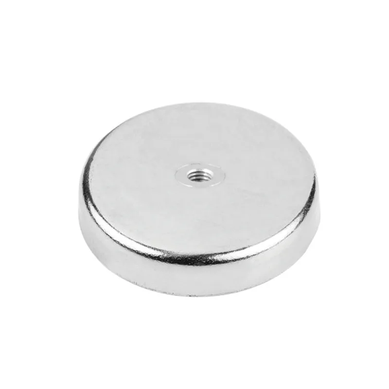 Ferritt pottemagnet Ø50 mm med M6 gjengehull (170N)