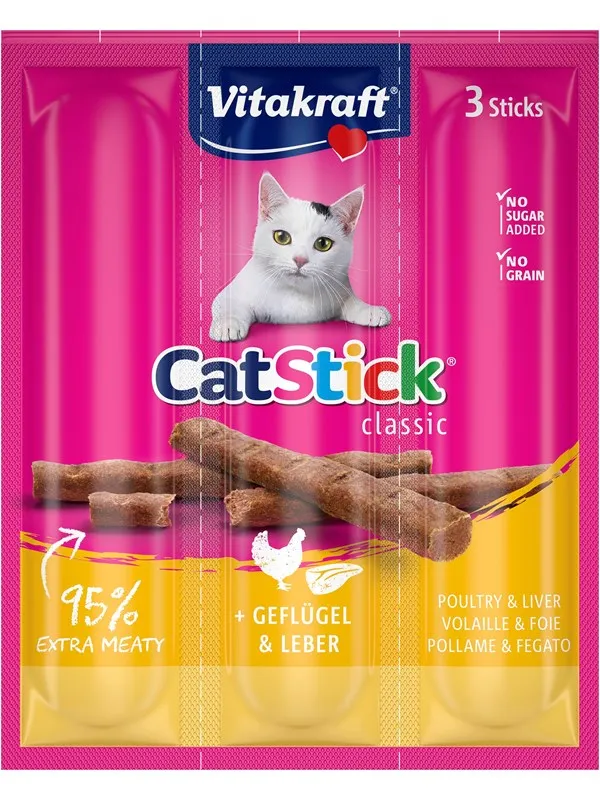 Vitakraft Cat Stick® med fjærkre og lever