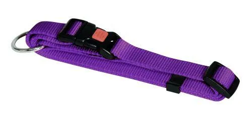 Halsbånd nylon lilla 10 mm 20-35 cm