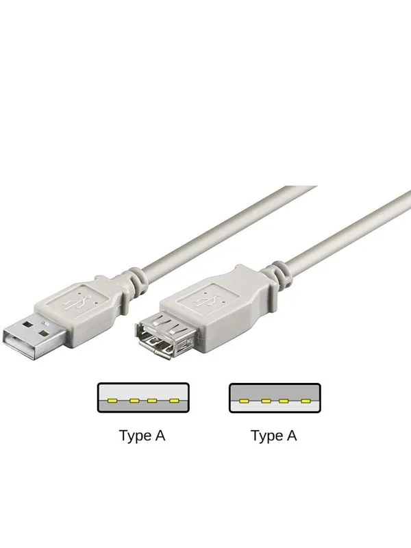 Pro USB-A <-> USB-A - 0.3m - Grå
