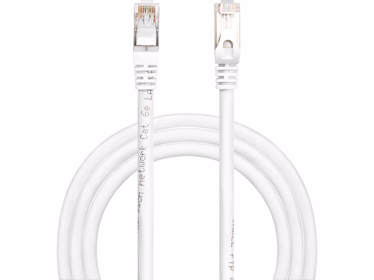 Nettverkskabel CAT6e 0,5m (hvit)