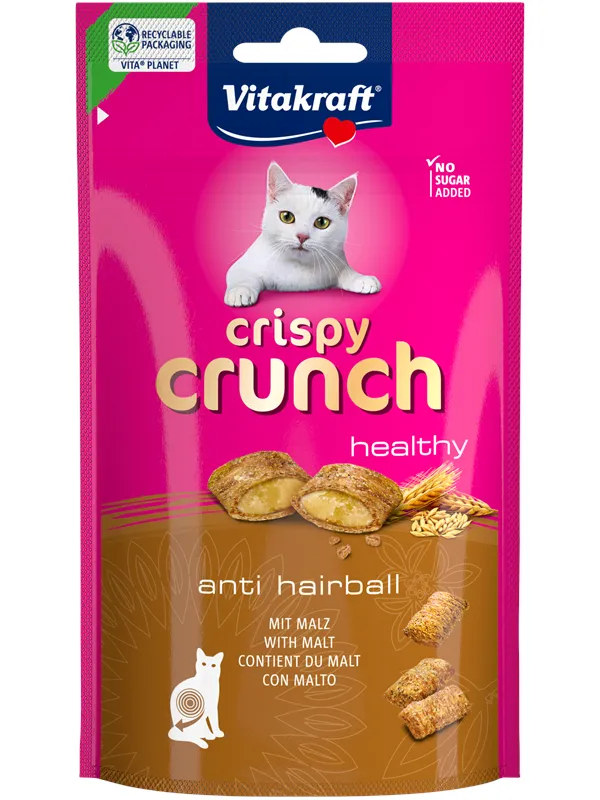 Vitakraft Crispy Crunch Anti-Hairball Treats med Malt 60g
