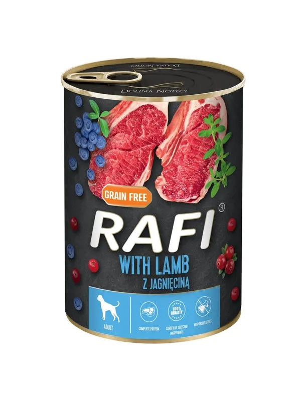 RAFI Kornfritt Våtfôr til Hund med Lam 400g