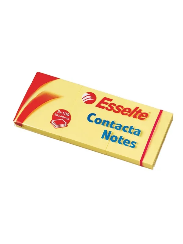 Esselte Contacta Notes 40x50mm Gul Pk/3