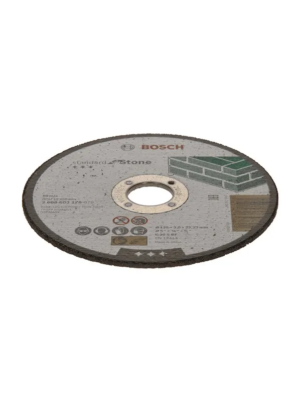 Bosch Kappeskive rett Standard for Stone C 30 S BF, 125 mm, 22,23 mm, 3,0 mm
