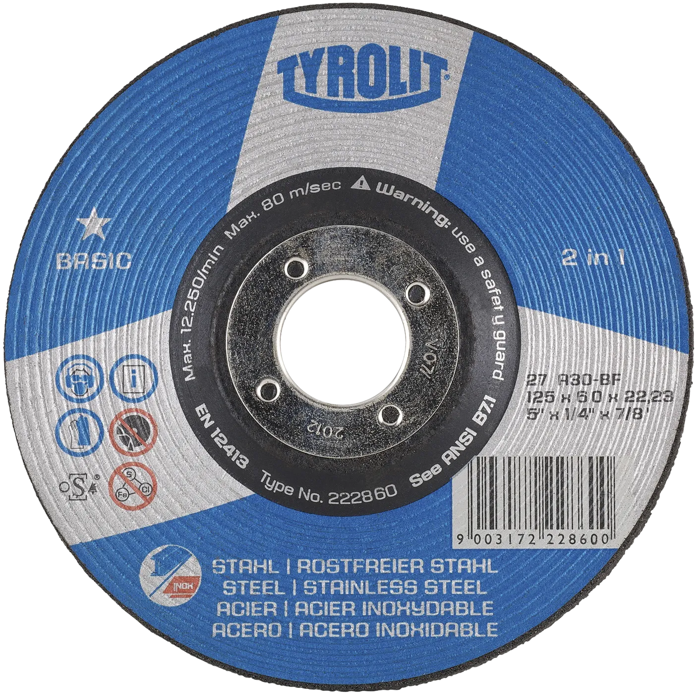 Skrubbskive Basic 27C ø150×4 A30Q-BF