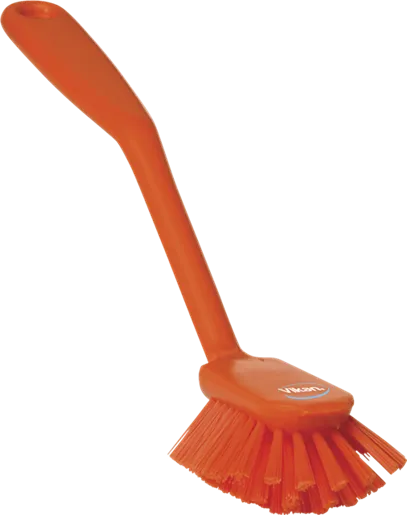 Vikan Opvaskebørste m/skrabekant, 280 mm, Medium, Orange