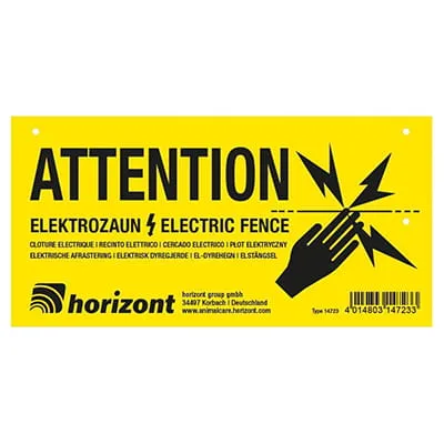 ADVARSELSKILT HORIZONT ELEKTRISK GJERDE