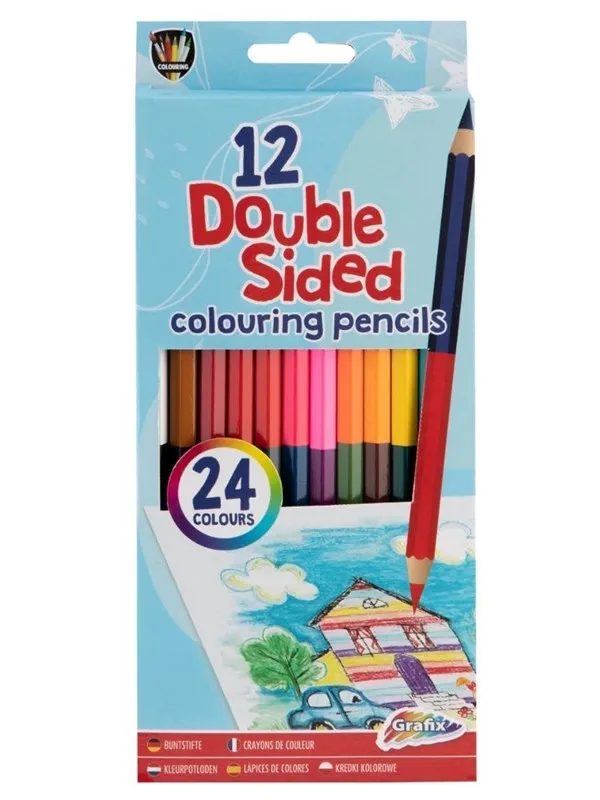 Hobby Mate Crayons 12 pcs. double = 24 colors