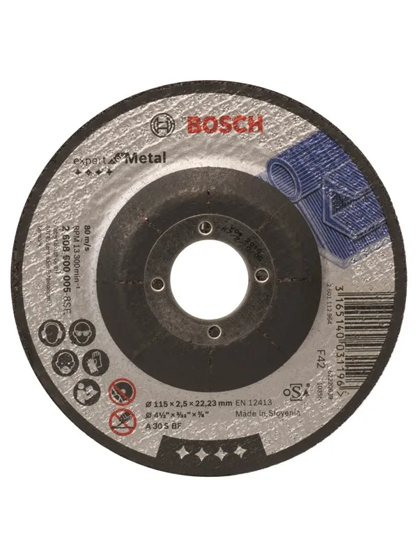 Bosch Kappeskive, krum Expert for Metal A 30 S BF, 115 mm, 2,5 mm