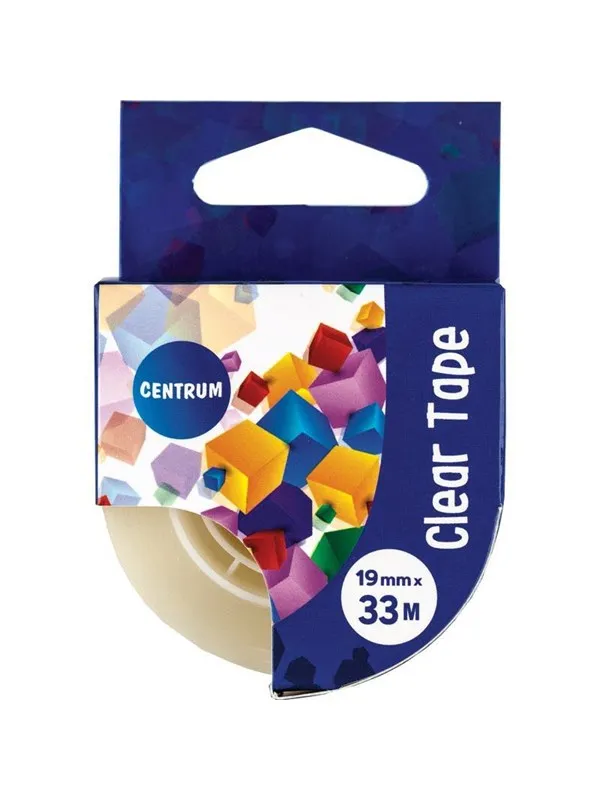 CENTRUM Tape 19mm*33m. 40my. På blisterkort