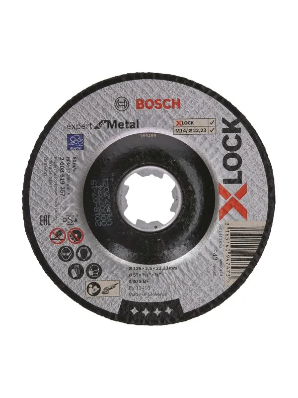 Bosch X-LOCK Expert for Metal, 125 x 2,5 x 22,23, senket skjæring A 30 S BF, 125 mm, 2,5 mm