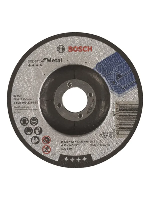 Bosch Kappeskive, krum Expert for Metal A 30 S BF, 125 mm, 2,5 mm