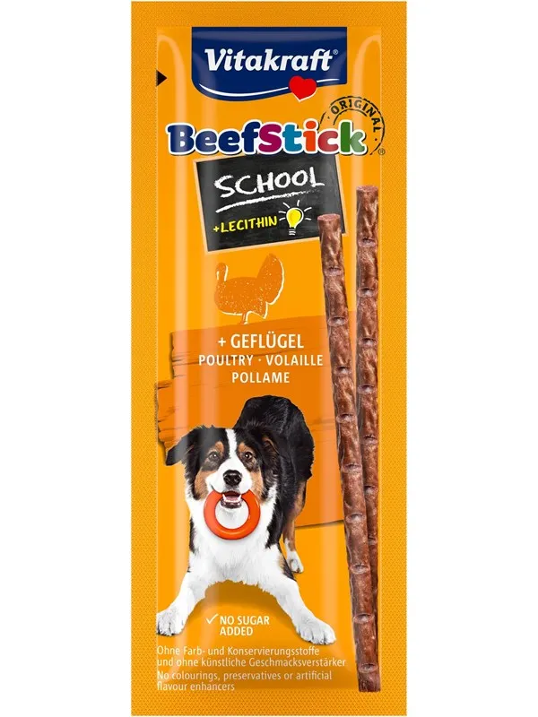 Vitakraft Beef Stick School Fjærkre 20g (10-Pack x 2g)