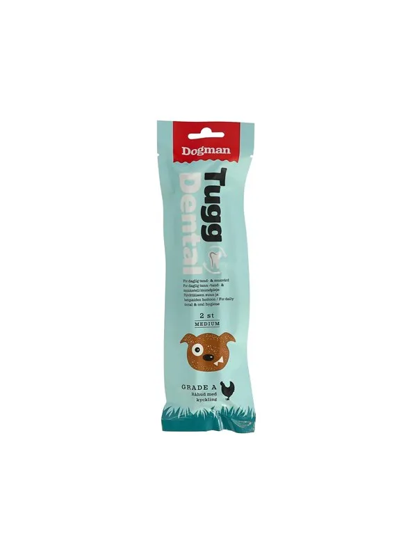 Dogman Kylling dental tyggeben 2 stk 17.5 cm