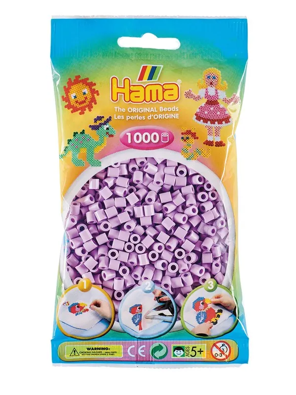 Hama Iron on Beads - Pastel Purple 1000 pcs