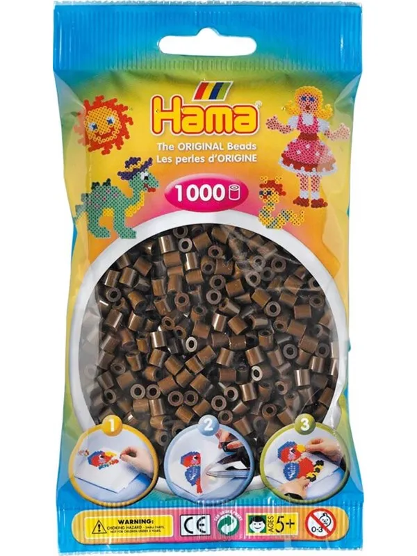 Hama Midi 5+ Ironing beads - Brown - 1000pcs