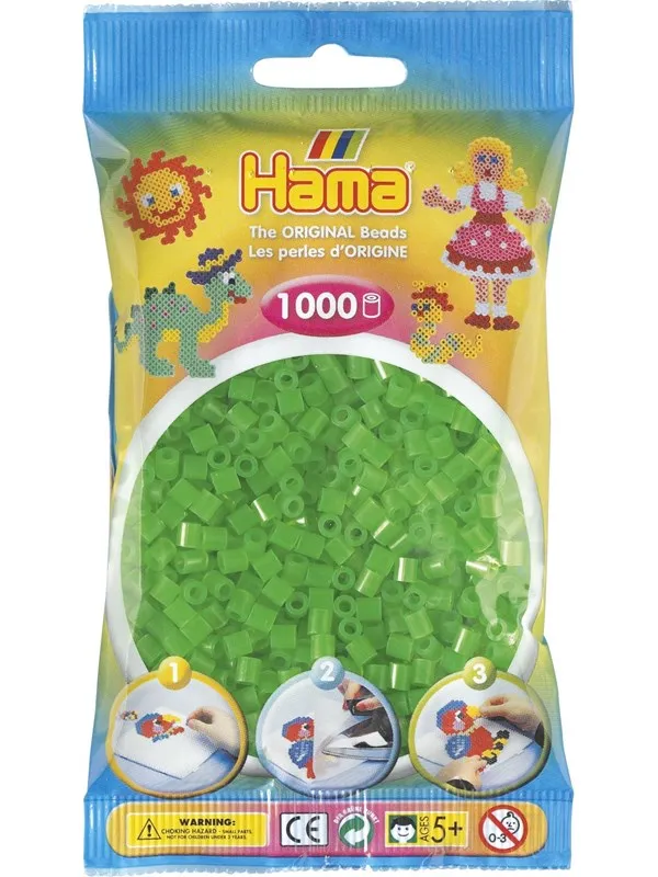 Hama Beads - Green Neon 1000 pcs