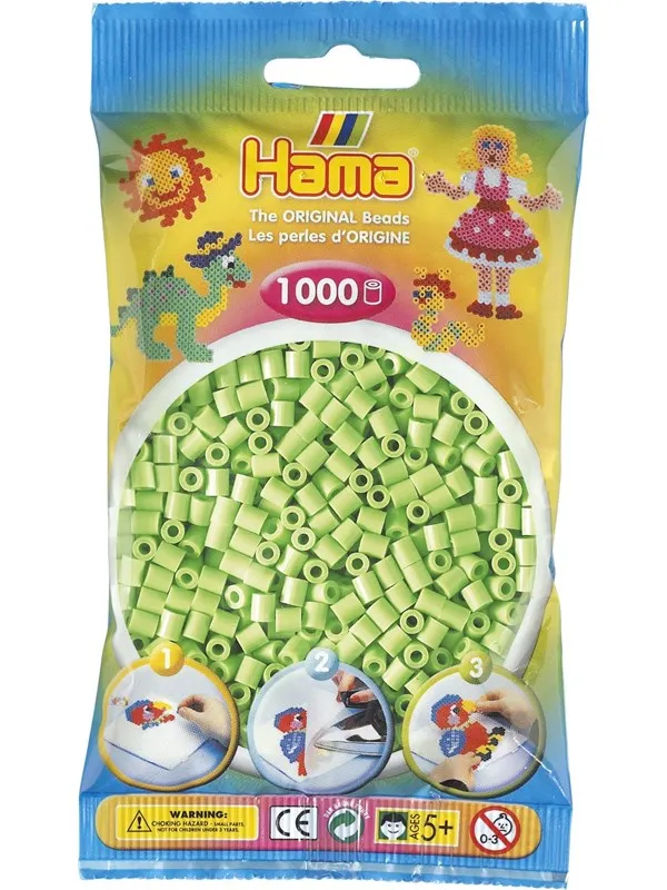 Hama Ironing beads-Green Pastel 1000 pcs