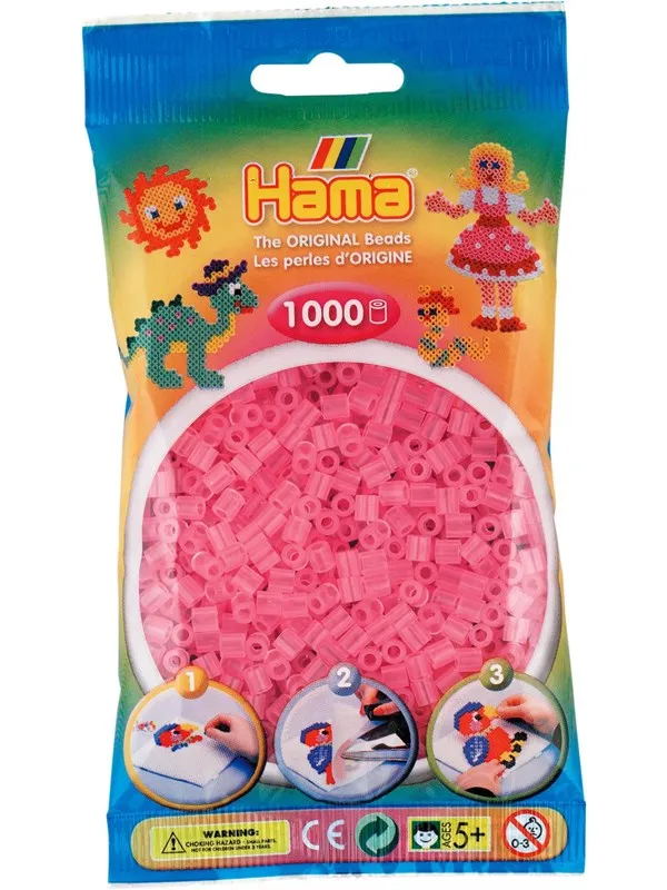 Hama Ironing beads-pink-transparent 1000 pcs