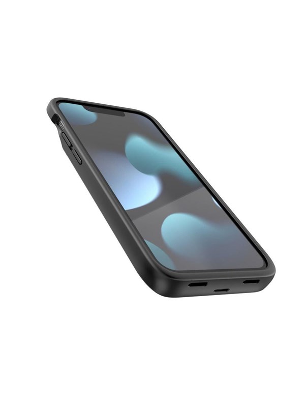 Tech-Protect PowerCase for iPhone 12 mini / 13 mini with 4700mAh Power Bank - Black Nødlader - Svart - 4700 mAh