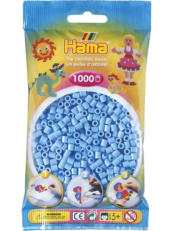 Hama Iron-on Beads - Pastel Blue 1000 pcs